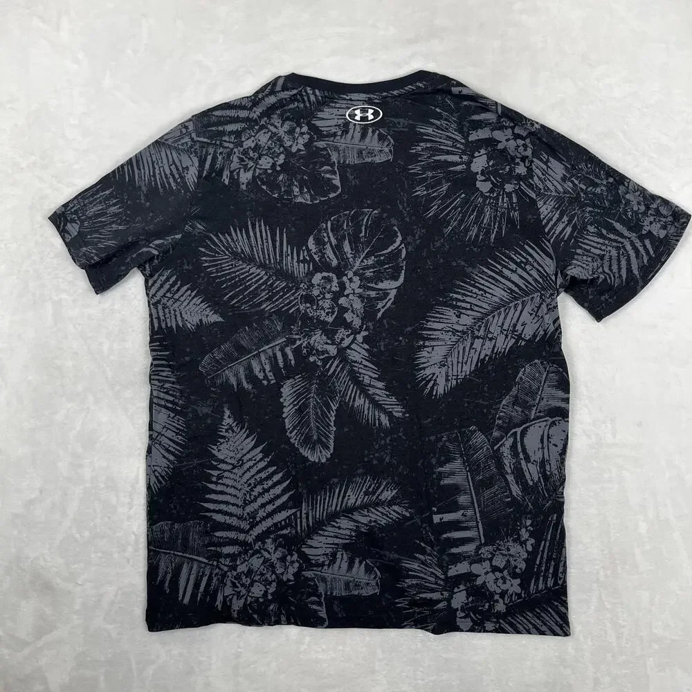 Under Armour Warrior Mana T-Shirt Mens 2XL Black Project Rock Tropical Training